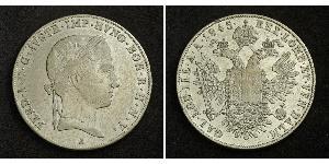 1 Thaler 奧地利帝國 (1804 - 1867) 銀 Ferdinand I of Austria (1793 - 1875)