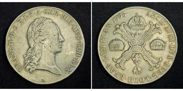 1 Thaler 奧地利帝國 (1804 - 1867) 銀 弗朗茨二世 (神圣罗马帝国) (1768 - 1835)
