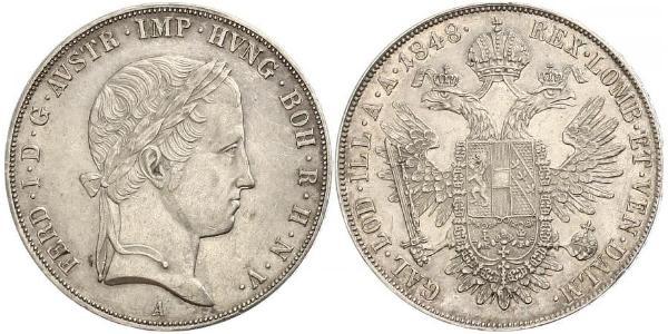 1 Thaler 奧地利帝國 (1804 - 1867) 銀 Ferdinand I of Austria (1793 - 1875)