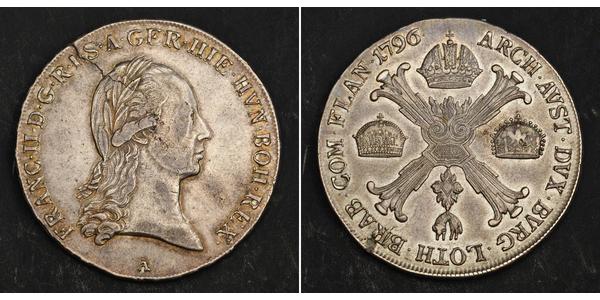 1 Thaler 奧地利帝國 (1804 - 1867) 銀 弗朗茨二世 (神圣罗马帝国) (1768 - 1835)