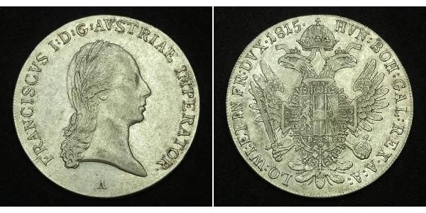 1 Thaler 奧地利帝國 (1804 - 1867) 銀 弗朗茨二世 (神圣罗马帝国) (1768 - 1835)