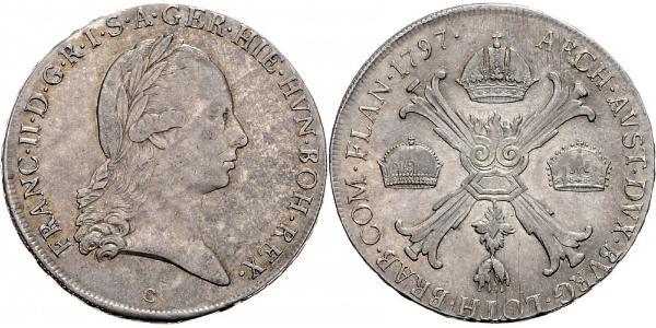 1 Thaler 奧地利帝國 (1804 - 1867) 銀 弗朗茨二世 (神圣罗马帝国) (1768 - 1835)