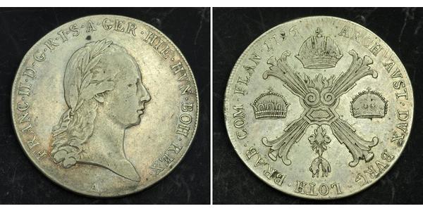 1 Thaler 奧地利帝國 (1804 - 1867) 銀 弗朗茨二世 (神圣罗马帝国) (1768 - 1835)