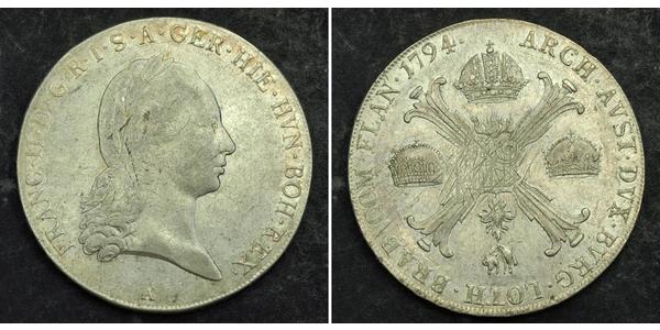 1 Thaler 奧地利帝國 (1804 - 1867) 銀 弗朗茨二世 (神圣罗马帝国) (1768 - 1835)