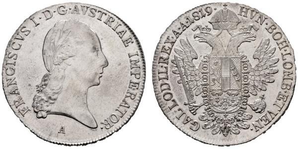 1 Thaler 奧地利帝國 (1804 - 1867) 銀 弗朗茨二世 (神圣罗马帝国) (1768 - 1835)