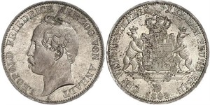 1 Thaler 安哈尔特-德绍 銀 利奥波德四世 (安哈尔特) (1794 - 1871)