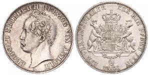 1 Thaler 安哈尔特-德绍 銀 利奥波德四世 (安哈尔特) (1794 - 1871)