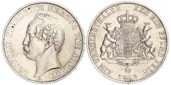 1 Thaler 安哈尔特-德绍 銀 利奥波德四世 (安哈尔特) (1794 - 1871)