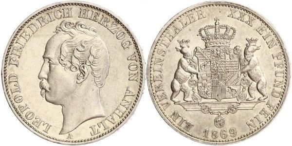 1 Thaler 安哈尔特-德绍 銀 利奥波德四世 (安哈尔特) (1794 - 1871)
