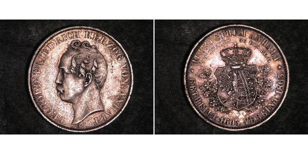 1 Thaler 安哈尔特-德绍 / 安哈尔特公国 (1806 - 1918) 銀 利奥波德四世 (安哈尔特) (1794 - 1871)