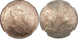 1 Thaler 巴伐利亞王國 (1806 - 1918) 銀 马克西米利安一世 (巴伐利亚国王) (1756 - 1825)
