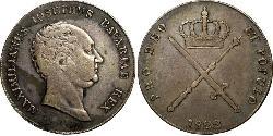 1 Thaler 巴伐利亞王國 (1806 - 1918) 銀 马克西米利安一世 (巴伐利亚国王) (1756 - 1825)