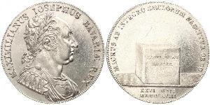 1 Thaler 巴伐利亞王國 (1806 - 1918) 銀 马克西米利安一世 (巴伐利亚国王) (1756 - 1825)
