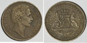 1 Thaler 巴伐利亞王國 (1806 - 1918) 銀 路德维希二世 (巴伐利亚)