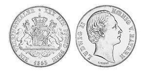 1 Thaler 巴伐利亞王國 (1806 - 1918) 銀 路德维希二世 (巴伐利亚)