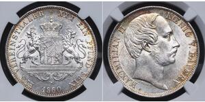 1 Thaler 巴伐利亞王國 (1806 - 1918) 銀 马克西米利安二世 (巴伐利亚国王)