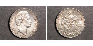 1 Thaler 巴伐利亞王國 (1806 - 1918) 銀 路德维希二世 (巴伐利亚)