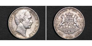 1 Thaler 巴伐利亞王國 (1806 - 1918) 銀 马克西米利安二世 (巴伐利亚国王)