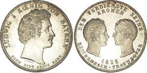 1 Thaler 巴伐利亞王國 (1806 - 1918) 銀 路德维希一世 (巴伐利亚)