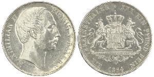 1 Thaler 巴伐利亞王國 (1806 - 1918) 銀 马克西米利安二世 (巴伐利亚国王)