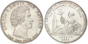1 Thaler 巴伐利亞王國 (1806 - 1918) 銀 路德维希一世 (巴伐利亚)