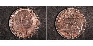 1 Thaler 巴伐利亞王國 (1806 - 1918) 銀 马克西米利安二世 (巴伐利亚国王)