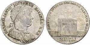 1 Thaler 巴伐利亞王國 (1806 - 1918) 銀 马克西米利安一世 (巴伐利亚国王) (1756 - 1825)