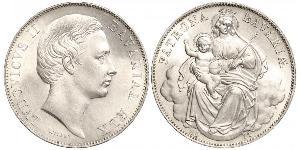 1 Thaler 巴伐利亞王國 (1806 - 1918) 銀 路德维希二世 (巴伐利亚)