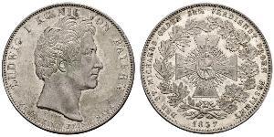 1 Thaler 巴伐利亞王國 (1806 - 1918) 銀 路德维希一世 (巴伐利亚)