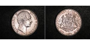 1 Thaler 巴伐利亞王國 (1806 - 1918) 銀 马克西米利安二世 (巴伐利亚国王)