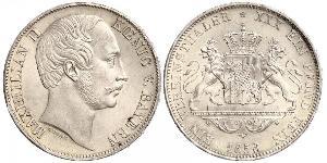 1 Thaler 巴伐利亞王國 (1806 - 1918) 銀 马克西米利安二世 (巴伐利亚国王)