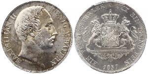 1 Thaler 巴伐利亞王國 (1806 - 1918) 銀 马克西米利安二世 (巴伐利亚国王)