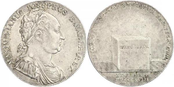 1 Thaler 巴伐利亞王國 (1806 - 1918) 銀 马克西米利安一世 (巴伐利亚国王) (1756 - 1825)
