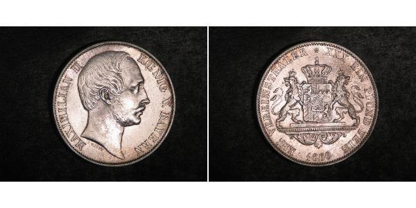 1 Thaler 巴伐利亞王國 (1806 - 1918) 銀 马克西米利安二世 (巴伐利亚国王)