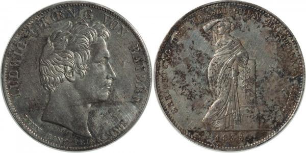 1 Thaler 巴伐利亞王國 (1806 - 1918) 銀 路德维希一世 (巴伐利亚)