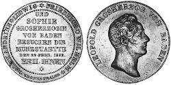 1 Thaler 巴登大公國 (1806 - 1918) 銀 