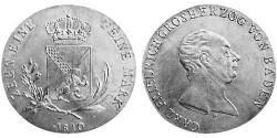 1 Thaler 巴登大公國 (1806 - 1918) 銀 