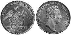 1 Thaler 巴登大公國 (1806 - 1918) 銀 