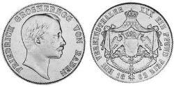 1 Thaler 巴登大公國 (1806 - 1918) 銀 弗里德里希一世 (巴登)