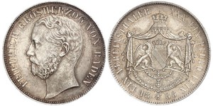 1 Thaler 巴登大公國 (1806 - 1918) 銀 弗里德里希一世 (巴登)