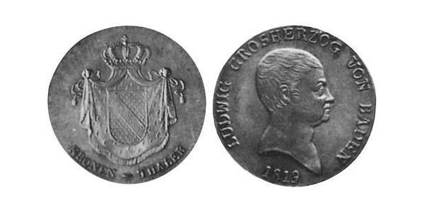 1 Thaler 巴登大公國 (1806 - 1918) 銀 路德维希一世 (巴登)