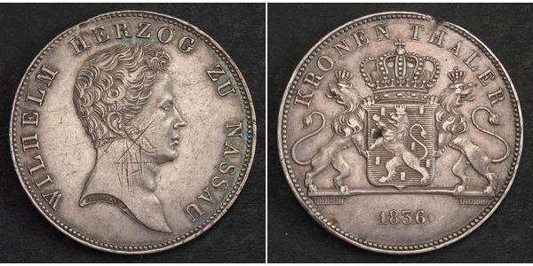 1 Thaler 拿骚公国 (1806 - 1866) 銀 威廉 (拿騷公爵)