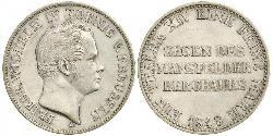 1 Thaler 普魯士王國 (1701 - 1918) 銀 腓特烈·威廉四世 (1795 - 1861)