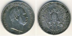 1 Thaler 普魯士王國 (1701 - 1918) 銀 威廉一世 (德国)