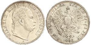 1 Thaler 普魯士王國 (1701 - 1918) 銀 威廉一世 (德国)