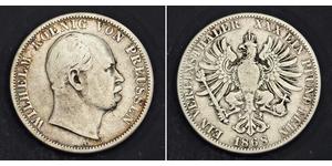 1 Thaler 普魯士王國 (1701 - 1918) 銀 威廉一世 (德国)
