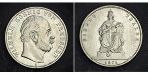 1 Thaler 普魯士王國 (1701 - 1918) 銀 威廉一世 (德国)