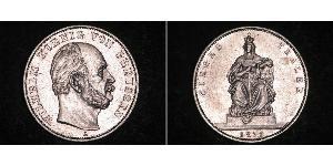 1 Thaler 普魯士王國 (1701 - 1918) 銀 威廉一世 (德国)