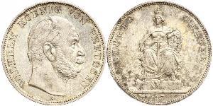 1 Thaler 普魯士王國 (1701 - 1918) 銀 威廉一世 (德国)