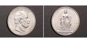 1 Thaler 普魯士王國 (1701 - 1918) 銀 威廉一世 (德国)